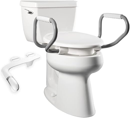 Bemis Assurance Raised Toilet Seat with Bidet: Comfort & Hygiene Redefined